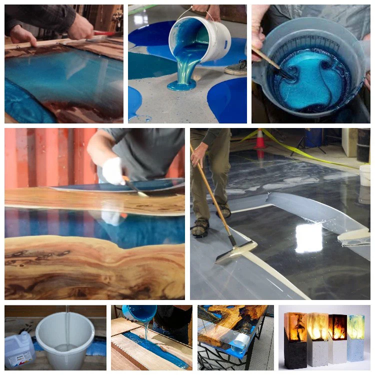 Wholesale Price Cheap Clear Resina Epoxi Transparente Liquid Crystal Resina Epoxy Super Ab Glue Wood Table Top Epoxy Resin Price