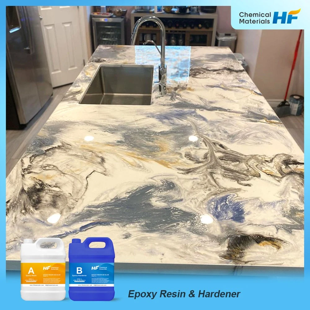 High Hardness Kitchen Table Ab Adhesive Coating Epoxy Resin and Hardener Transparent Best Epoxy and Resin Stone Coutertops