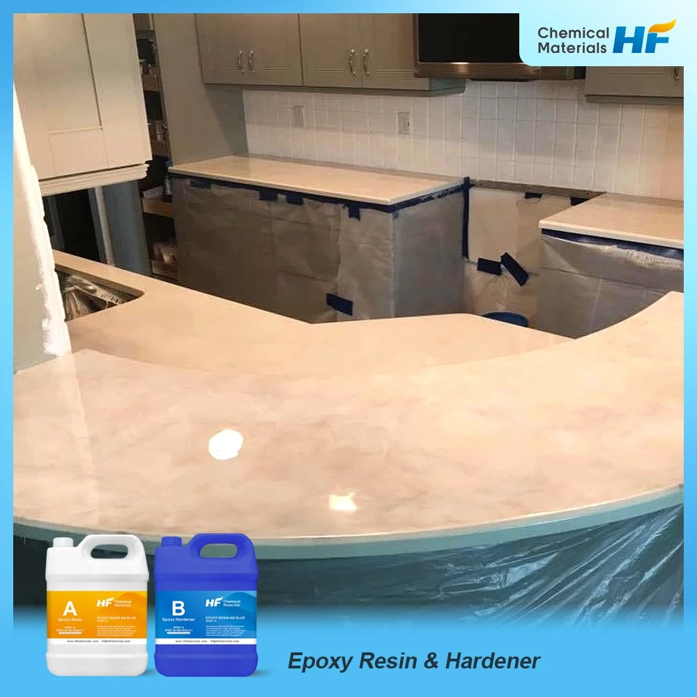 Customize Formula Clear Epoxy Liquid for Bartop Epoxy Resin and Hardener Clear Resin Two Components 3: 1 Marble Tops