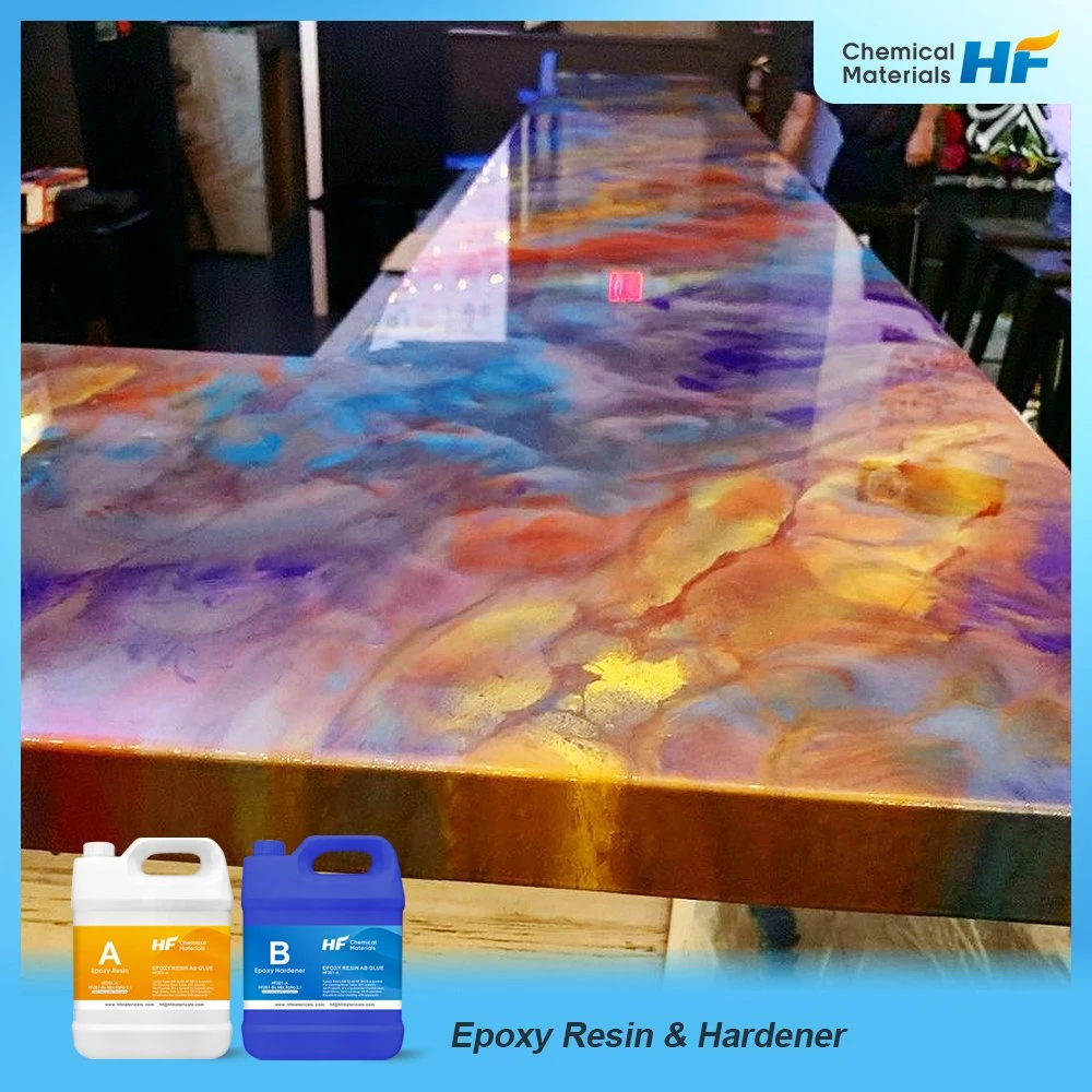 Non Toxic Resin Kit Adhesives & Sealant for Dinner Table Coatings Epoxy Resin and Hardener High Gloss Ab Glue Countertop Coats